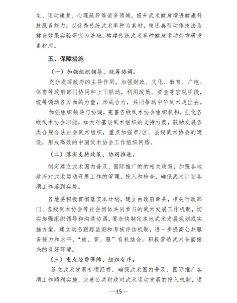 关于印发《体育总局武术中心贯彻落实&lt;体育强国 建设纲要&gt;实施方案》的函(图15)